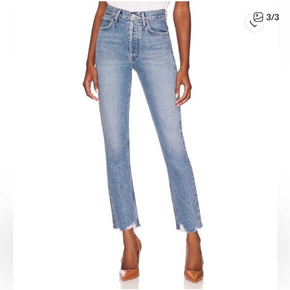 Agolde High Rise Crop Riley Jean - Picture 1 of 3